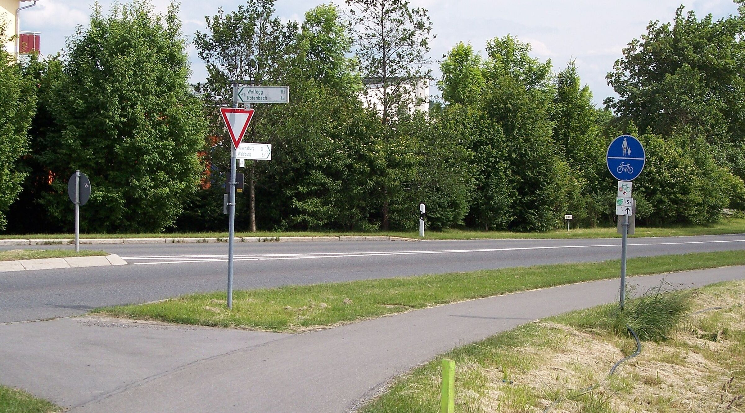 Radweg im Landkreis Ravensburg aktuell ohne Radfahrer